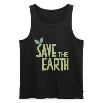 Save The Earth Nachhaltig Klimawandel - Männer Premium Bio Tank Top - Schwarz - Vorne - AI Model Male 178 light (178cm)
