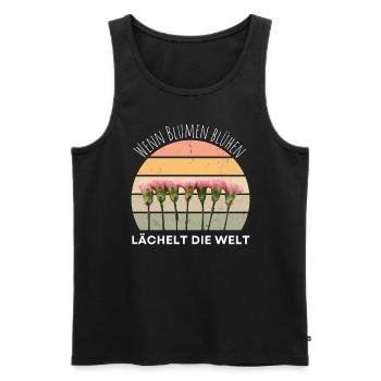 Blumen Garten Gärtner Blumenstrauß BLUMENLIEBE - Männer Premium Bio Tank Top - Schwarz - Vorne - AI Model Male 178 light (178cm)