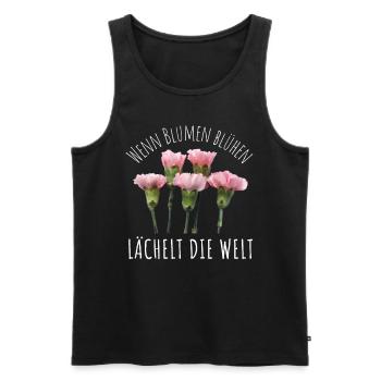 Blumen Garten Gärtner Blumenstrauß BLUMENLIEBE - Männer Premium Bio Tank Top - Schwarz - Vorne - AI Model Male 178 light (178cm)