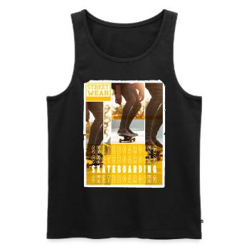 Skateboarding Skate Skater Skateboard Sk8 Vintage - Débardeur bio Premium Homme - noir - Devant - Michal (187cm)