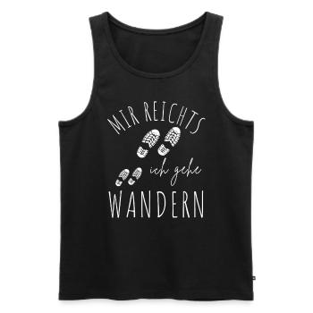 WANDERN Berge Bergsteigen WANDERWEG - Männer Premium Bio Tank Top - Schwarz - Vorne - AI Model Male 178 light (178cm)