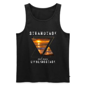 SOMMER ich bin dann soweit - HELLO SUMMER - Männer Premium Bio Tank Top - Schwarz - Vorne - Michal (187cm)