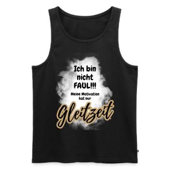 POSITIVE EINSTELLUNG MINDSET Motivation - Männer Premium Bio Tank Top - Schwarz - Vorne - AI Model Male 178 light (178cm)