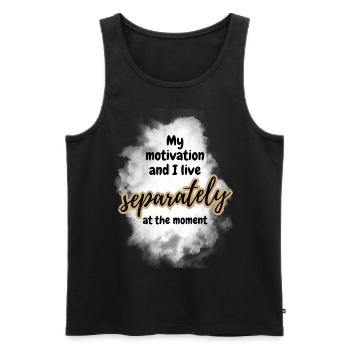 POSITIVE EINSTELLUNG MINDSET Motivation - Männer Premium Bio Tank Top - Schwarz - Vorne - AI Model Male 178 light (178cm)