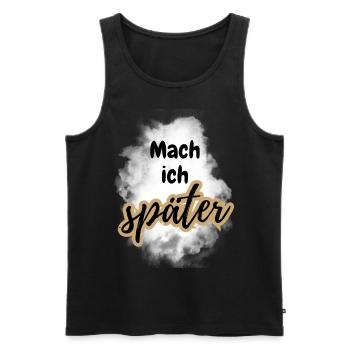 POSITIVE EINSTELLUNG MINDSET Motivation - Männer Premium Bio Tank Top - Schwarz - Vorne - AI Model Male 178 light (178cm)