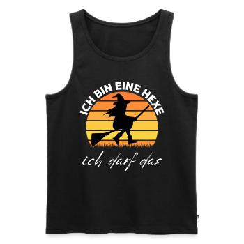 Ich bin eine HEXE ich darf das - Männer Premium Bio Tank Top - Schwarz - Vorne - Michal (187cm)