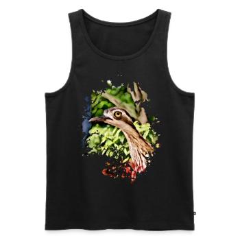Komischer Vogel - Männer Premium Bio Tank Top - Schwarz - Vorne - AI Model Male 178 light (178cm)