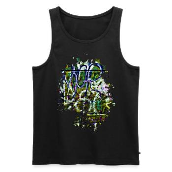 Graffiti - Männer Premium Bio Tank Top - Schwarz - Vorne - Michal (187cm)