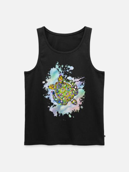 Schildkröte im Meer - Männer Premium Bio Tank Top - Schwarz