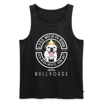 Bulldogge Bulldog Bulldoggen - Männer Premium Bio Tank Top - Schwarz - Vorne - Michal (187cm)