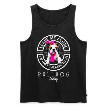 Bulldogge Bulldog Bulldoggen - Männer Premium Bio Tank Top - Schwarz - Vorne - Michal (187cm)