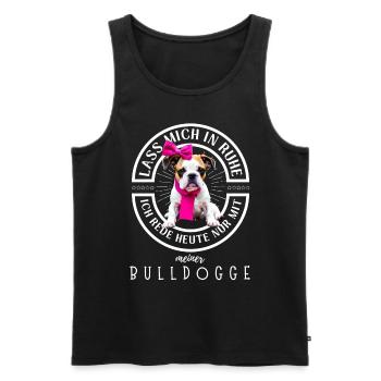 Bulldogge Bulldog Bulldoggen - Männer Premium Bio Tank Top - Schwarz - Vorne - Michal (187cm)