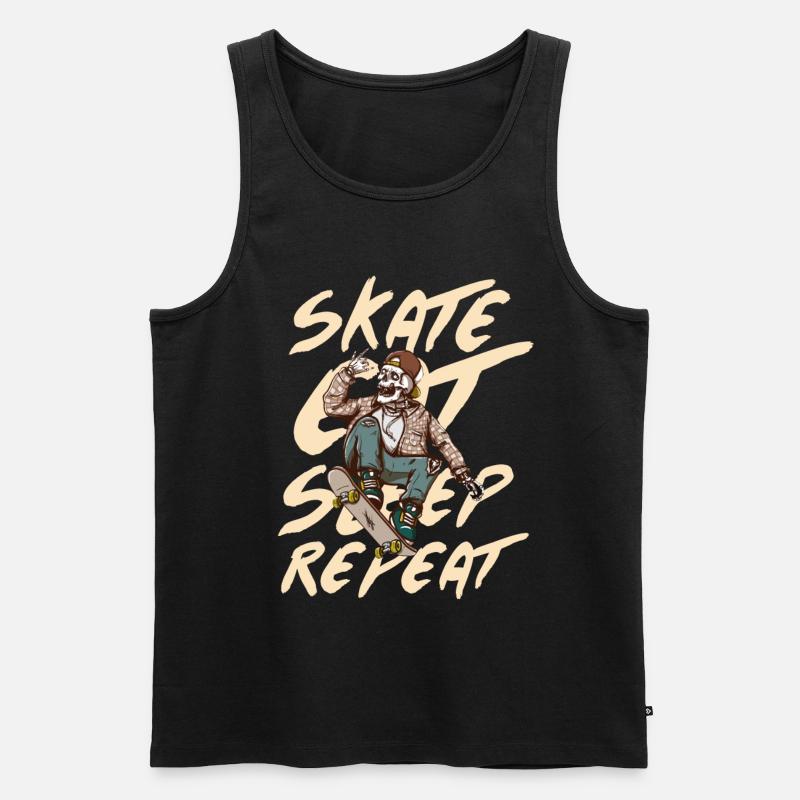Skate - Männer Premium Bio Tank Top - Schwarz