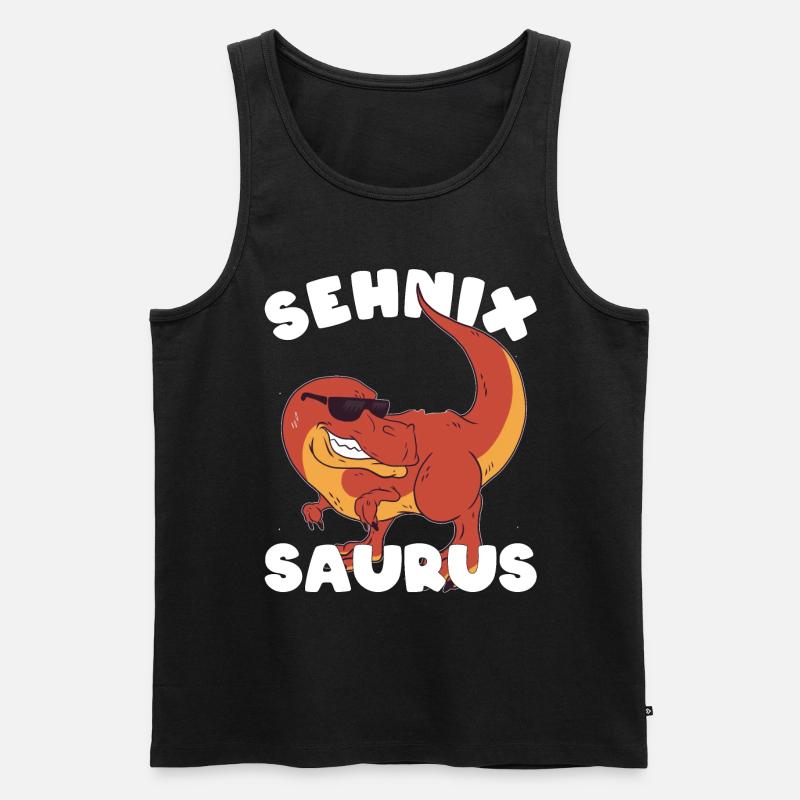 Dinosaurier Spruch Dino Witz Geschenk - Männer Premium Bio Tank Top - Schwarz