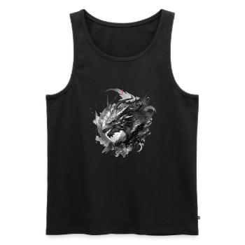 Mecha Tier Tiger Wolf Fuchs Pferd Cyborg - Männer Premium Bio Tank Top - Schwarz - Vorne - AI Model Male 178 light (178cm)