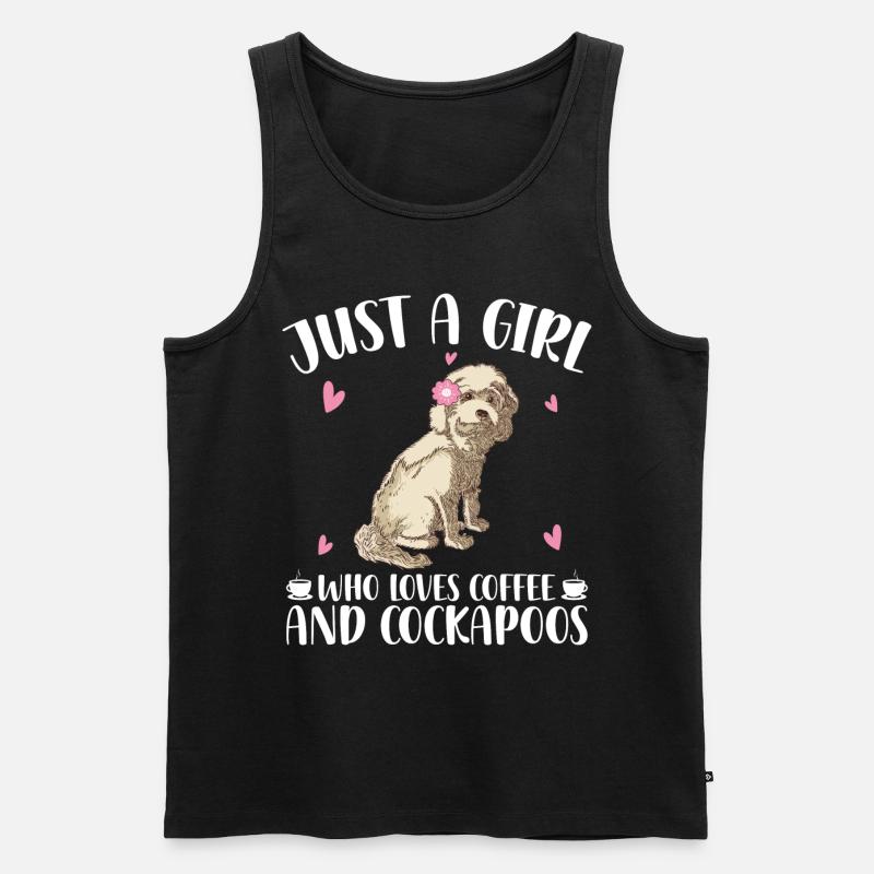 Cockapoo Mädchen - Männer Premium Bio Tank Top - Schwarz