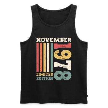 Original November 1978 44th Birthday Gift - Men's Premium Organic Tank Top - black - Front - Michal (187cm)