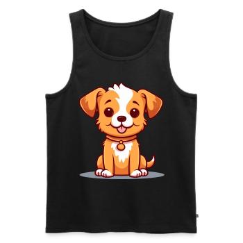 Cute dog design for dog owners - Men's Premium Organic Tank Top - black - Front - Michal (187cm)