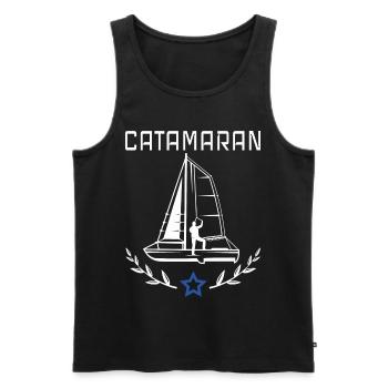 Katamaran Segelboot für alle Segler ein Geschenk - Männer Premium Bio Tank Top - Schwarz - Vorne - Michal (187cm)