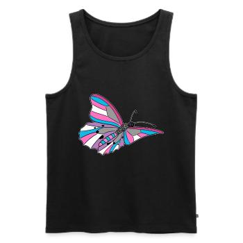 butterfly transgender, bigender, transsexual - Men's Premium Organic Tank Top - black - Front - Michal (187cm)