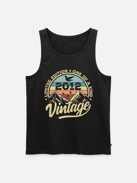 Original Vintage 2012 fødselsdagsgave 2012 - Herre Premium økologisk tanktop - sort