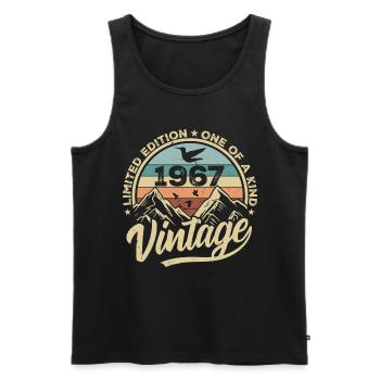 Original Jahrgang 1967 Geburtstagsgeschenk 1967 - Männer Premium Bio Tank Top - Schwarz - Vorne - Michal (187cm)