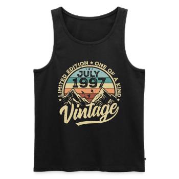 Born in July 1997 Born in July 1997 Born in July 1997 - Men's Premium Organic Tank Top - black - Front - Michal (187cm)