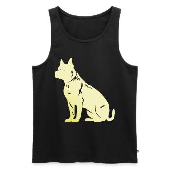 American Staffordshire Terrier Hund - Männer Premium Bio Tank Top - Schwarz - Vorne - Michal (187cm)