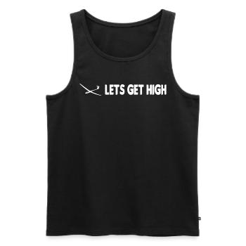Lets get high Segelflieger Segelflugzeug - Männer Premium Bio Tank Top - Schwarz - Vorne - Michal (187cm)