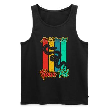Snake owners Snake lovers Snakes - Men's Premium Organic Tank Top - black - Front - AI Model Male 178 light (178cm)