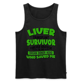 Lebertransplantation Organspender Organspende - Männer Premium Bio Tank Top - Schwarz - Vorne - Michal (187cm)