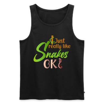 Snake owners Snake lovers Snakes - Men's Premium Organic Tank Top - black - Front - AI Model Male 178 light (178cm)
