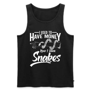 Snake owners Snake lovers Snakes - Men's Premium Organic Tank Top - black - Front - AI Model Male 178 light (178cm)