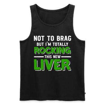 Lebertransplantation Organspender Organspende - Männer Premium Bio Tank Top - Schwarz - Vorne - Michal (187cm)