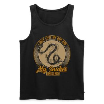 Snake owners Snake lovers Snakes - Men's Premium Organic Tank Top - black - Front - AI Model Male 178 light (178cm)