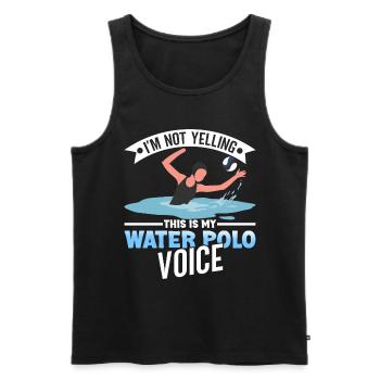 Water polo player water polo team coach - Men's Premium Organic Tank Top - black - Front - Michal (187cm)