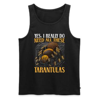 Vogelspinne Papa Vogelspinnen Sammler Vogelspinne - Männer Premium Bio Tank Top - Schwarz - Vorne - Michal (187cm)