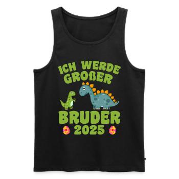 Ich Werde Großer Bruder 2025 - Männer Premium Bio Tank Top - Schwarz - Vorne - AI Model Male 178 light (178cm)