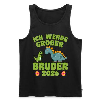 Ich Werde Großer Bruder 2026 - Männer Premium Bio Tank Top - Schwarz - Vorne - AI Model Male 178 light (178cm)