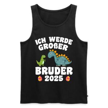 Ich Werde Großer Bruder 2025 - Männer Premium Bio Tank Top - Schwarz - Vorne - AI Model Male 178 light (178cm)