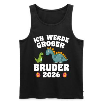 Ich Werde Großer Bruder 2026 - Männer Premium Bio Tank Top - Schwarz - Vorne - AI Model Male 178 light (178cm)