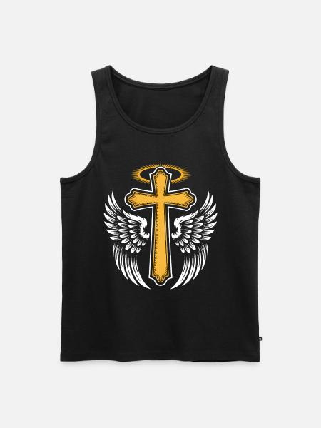 Christelijk Kruis Christendom Jezus God Religie - Mannen Premium Bio Tanktop - zwart