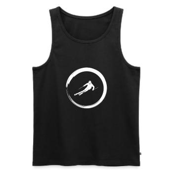 Ski Skier Skifahrer Skifahren Skiurlaub - Männer Premium Bio Tank Top - Schwarz - Vorne - AI Model Male 178 light (178cm)