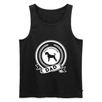 Énorme moustache chiot t-shirt géant moustache chien - Débardeur bio Premium Homme - noir - Devant - Michal (187cm)