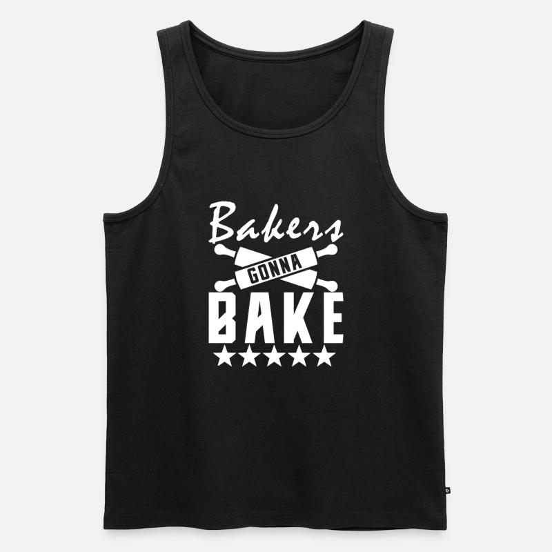 Bäckerei Backen Bäckerin Bäcker Baking - Männer Premium Bio Tank Top - Schwarz
