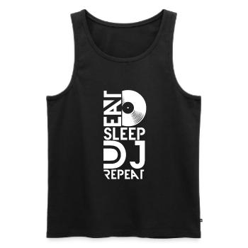 DJ Disc Jockey Discjockey DJ Party DJ - Männer Premium Bio Tank Top - Schwarz - Vorne - AI Model Male 178 light (178cm)