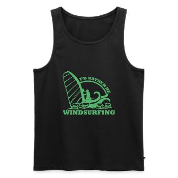 Windsurf - Men's Premium Organic Tank Top - black - Front - AI Model Male 178 light (178cm)