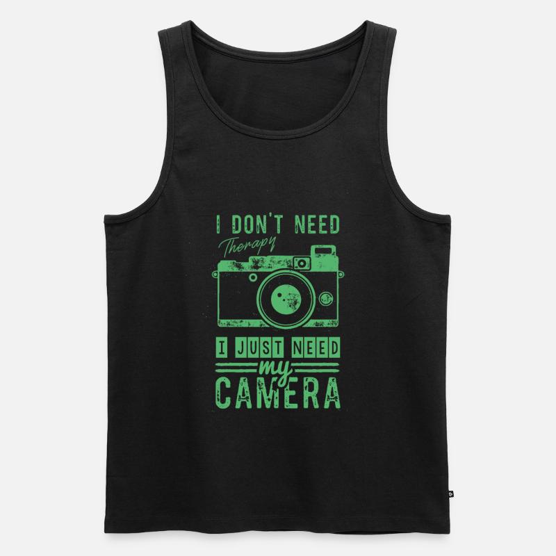 Camera Camera Camera Camera - Men's Premium Organic Tank Top - black