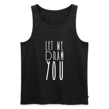Zeichnerin Zeichnen Zeichner Maler Malen - Männer Premium Bio Tank Top - Schwarz - Vorne - AI Model Male 178 light (178cm)
