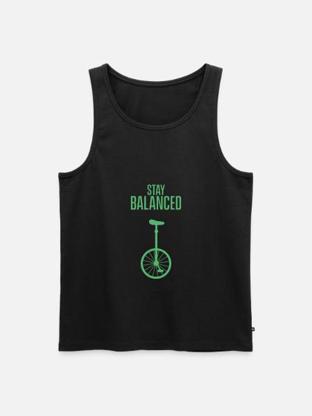Unicycling - Men's Premium Organic Tank Top - black